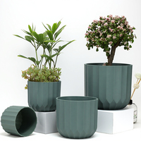 Pots de fleurs en plastique de taille moyenne, design géométrique personnalisé, pour la maison et le jardin, vente en gros, rose, pas cher, style antique chinois, pots de fleurs de table