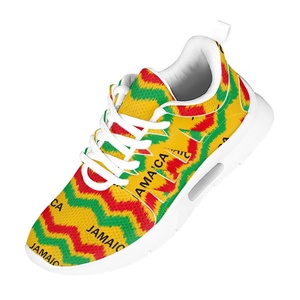 Thả vận chuyển đào tạo Giày Jamaica cờ sang trọng thiết kế Phụ nữ thoải mái nhẹ Sneakers ren lên nền tảng giày tùy chỉnh - Product Image 4