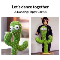 Cactus Dansant qui Apprend à Parler, Chante, Se Balance, Se Tord et Répète - Jouet Électrique pour Bébés, Tout-Petits et Enfants - Cadeau pour Enfants