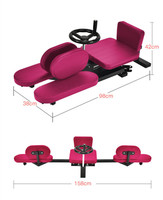 ZJFIT Machine de personnalisation de gymnastique à domicile Fitness jambe fendue Yoga exercice Machine d'étirement avec roue réglable