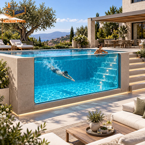 <span class=keywords><strong>Piscine</strong></span> hors sol en fibre de verre Prime Beach Resort <span class=keywords><strong>avec</strong></span> vue panoramique, jacuzzi spa 20ft 40ft, <span class=keywords><strong>piscine</strong></span> de plongée profonde pour sirènes - Product Image 3