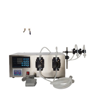 Máquina de Llenado de Líquidos Semiautomática, Máquina de Llenado de Bebidas con Doble Boquilla y Bomba Peristáltica, Portátil, Eléctrica, con Pantalla - Product Image 1