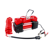 Compresseur d'air pour voiture à double cylindre robuste 30 mm 150 PSI Pompe de gonflage de pneus portable avec lumière LED