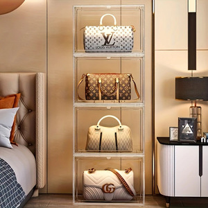 Nhà Máy Trực Tiếp Trong Suốt Có Thể Gập Lại Lưu Trữ Tủ Stackable Chống Bụi Kệ Đơn Vị Đặt Hàng Số Lượng Lớn Giảm Giá FDA Phù Đối Với Trang Chủ - Product Image 2