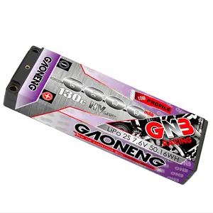 GNB GAONENG 6600MAH 2S HV 7.6V 130C LiPo电池LCG低调薄2S 1:10 1/10 RC赛车硬壳5毫米子弹LiHV - Product Image 1