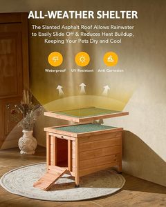 Abri pour animaux de compagnie en bois sur mesure, fabricant OEM, maison pour chat et lapin résistante aux intempéries pour l'extérieur, pour poulets, cochons d'Inde, vente en gros - Product Image 3