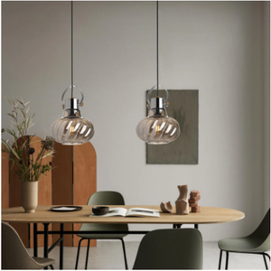 Lampes suspendues Vintage à Led, <span class=keywords><strong>Suspension</strong></span> d'éclairage nordique en <span class=keywords><strong>verre</strong></span>, chambre à coucher, salle à manger, Loft, Bar, lustre de décoration - Product Image 4