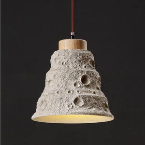 Wabi-Sabi Style Japanese Retro Pendant <b>Light</b> Middle Size Designer Cement Art for Bedroom <b>Dining</b> Room Bar Tea Room - Product Image 4