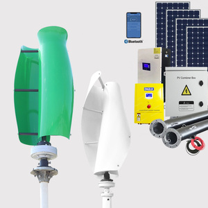 New Arrival R&X RX-TL 12V/24V/48V VAWT Vertical <b>Generator</b> Flower Tulip Shape <b>Solar</b> Wind Hybrid CE Certified 1.2m Rotor RX-TL 3kw - Product Image 1