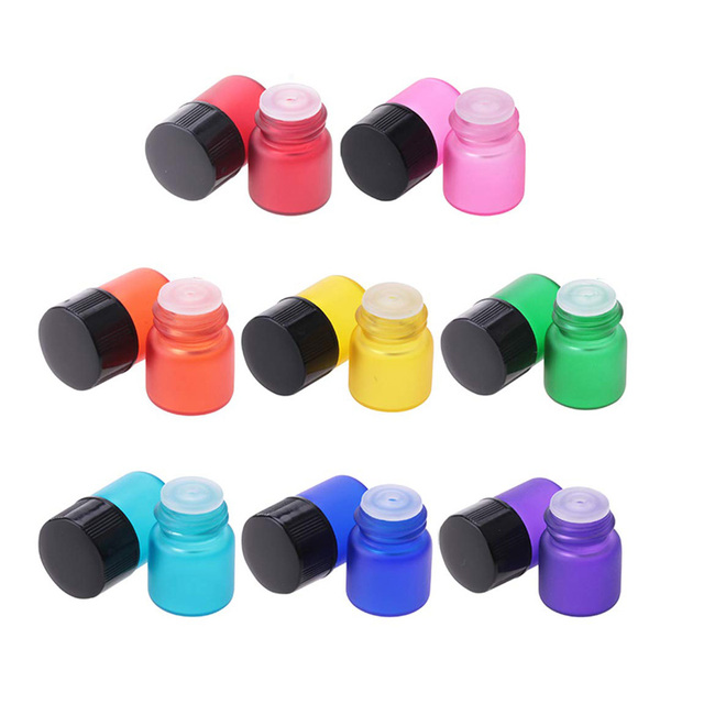 Colorful Frosted 1ml 1/4 Dram Essential Oil Glass Bottle Empty Perfume Glass Sample Vials Small Bottles