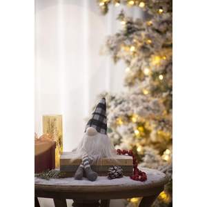 DB Adornos de Papá Noel de felpa personalizables 3 uds Gnomo sentado para el hogar Mesa de Navidad para regalos de fiesta de vacaciones - Product Image 4