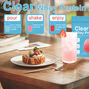 OEM クリアプロテインパウダー パケット 20g 女性男性用 ラクトースフリー グラスフェッド ホエイアイソレート グルテンフリー ゼロシュガー - Product Image 4