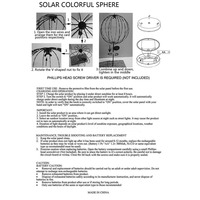Luces Solares Ecológicas de Metal y PP Coloridas de 10.5\" de Diámetro x 21.5\" de Alto, Luces de Jardín para Decoración Exterior