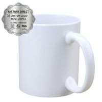 Lot de 36 tasses en céramique blanches de 11 oz pour sublimation - Personnalisables avec logo pour entreprises