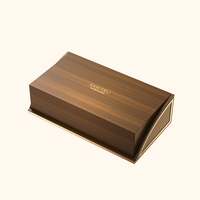 Boîte d'emballage de parfum en bois de luxe à couvercle rabattable, étui de présentation en bois personnalisé avec logo pour plusieurs flacons de parfum, vente en gros