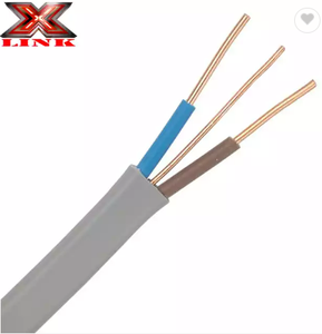 Bakır Ccs düz 1.5mm2 2.5mm2 ikiz + toprak zemin kablosu elektrik teli - Product Image 2