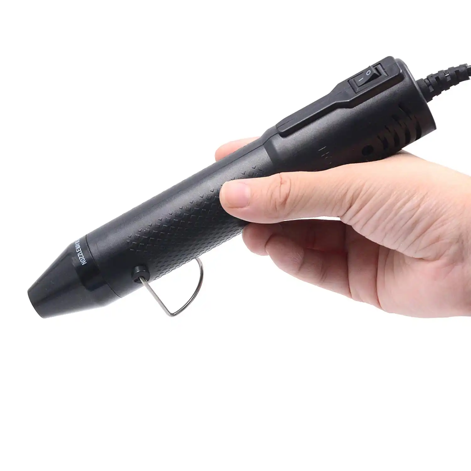 Mini pistolet à Air thermique multifonction 3 pièces, outil de rétrécissement avec support, parfait pour gaufrage, séchage de la peinture