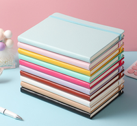 Cuaderno de papelería de cuero PU de dibujos animados A5 con logotipo personalizado cuaderno diario para estudiante