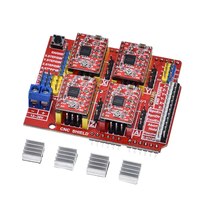 Nouvelle machine de gravure cnc shield v3/imprimante 3D/+ carte d'extension de pilote 4 pièces A4988