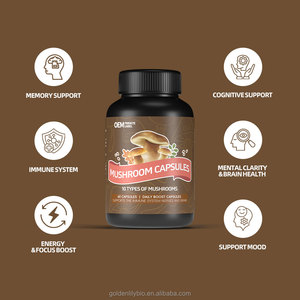 Oem nhãn hiệu riêng sư tử của bờm nấm chiết xuất Viên nang đông trùng hạ thảo thảo thảo dược bổ sung Reishi Nấm chiết xuất - Product Image 3