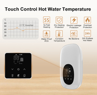 Chauffe-eau instantané sans réservoir CECB 3000W-5500W avec pompe intégrée pour voiture/camping-car, salle de bain, douche (110V-240V) certifié LED électrique Insta
