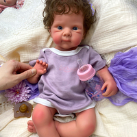 Taba Tenli 20 İnç Betty Kahverengi Saçlı Esnek Uzuvlu Silikon Yeniden Doğmuş Bebek Bebekler Emzikli Mevcut Yeni Yürümeye Başlayan Çocuklar İçin Oyuncaklar
