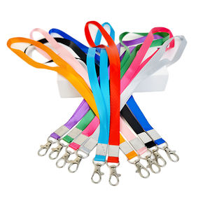 MOQ bajo Venta al por mayor Cordón liso de alta calidad color sólido en stock Regalo promocional Logotipo personalizado Cordón de poliéster reciclado - Product Image 1