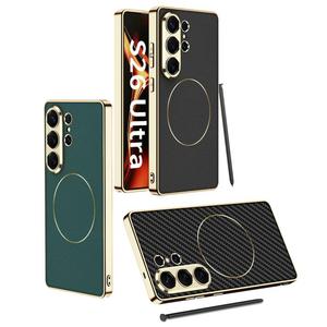 Funda Magnética GKK Fashion para <span class=keywords><strong>Samsung</strong></span> <span class=keywords><strong>Galaxy</strong></span> S26 Ultra 5G, Funda de Teléfono con Anillo Magnético de Níquel y Cuero Electrochapado - Product Image 2