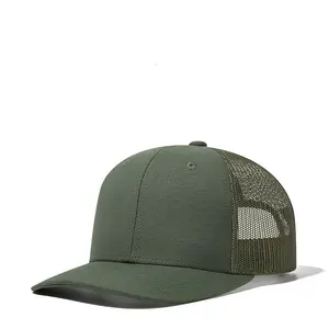 High Quality Sports Caps Custom Leather Patch Logo 6 Panel Richardson 112 Trucker Hats For Man