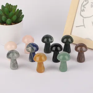 Groothandel Decoratieve Mini Paddestoel Natuurlijke Edelsteen Quartz Crystal Craft Voor Home Office