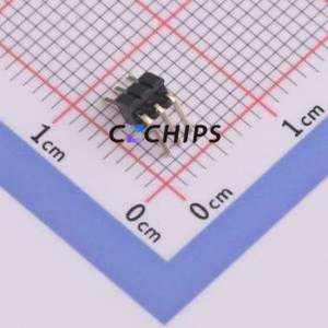 1271WR-3P Pin Header Bent Lead Through Hole,P=1.27mm Connector 1x3P 1.27mm Pin Header Right Angle Insert - Product Image 2