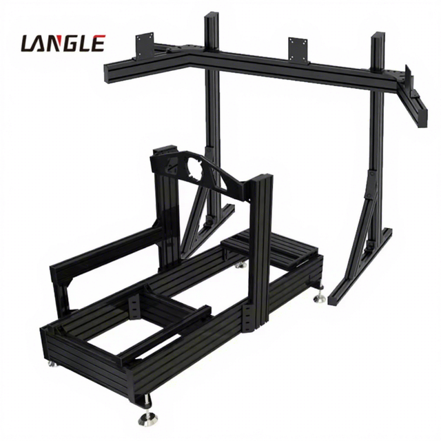 Langle Sports Sim Racing Rig Monitor Stand 4080 Aluminum Profiles Fourth Screen Stand Wholesale Gaming Cockpits