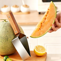 Alat Pemotong Buah Manual Multifungsi dari Baja Anti Karat, Pemotong Segitiga untuk Semangka, Melon, Nanas, Persiapan Buah untuk Pesta