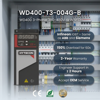 Variador de Frecuencia Trifásico HYTECON de 4kW 5.5HP 380V, WD400-T3-004G-B, con Frenado Dinámico, Inversor de Motor AC para Bomba, de Bajo Consumo Energético