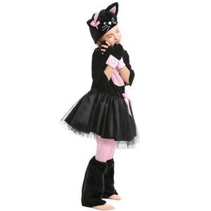 Disfraz Infantil de Gato Negro y Rosa con Lazo para Halloween, Cosplay de Personajes Animales - Product Image 2