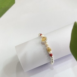 Pulsera de Plata de Ley S925 con Dijes, Perla Roja de la Suerte para Mujer, Joyería Fina para Uso Diario - Product Image 4