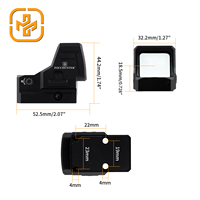 Lunette de visée laser rouge solaire Focuhunter, tactique, en aluminium, grande fenêtre, fonctions Shake-Awake, 1X26mm, multi-couches, étanche