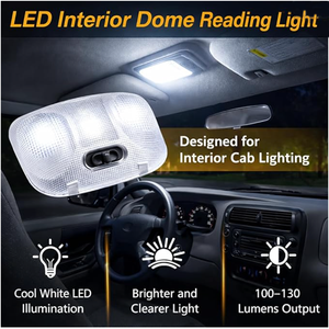 Conjunto <span class=keywords><strong>de</strong></span> Luces LED con Cubierta Compatible con Ford Ranger 93-04, Luces <span class=keywords><strong>de</strong></span> Lectura Superiores, Lámpara <span class=keywords><strong>de</strong></span> Techo para Mapas F37Z-13776-B F67Z-13783-AA - Product Image 1