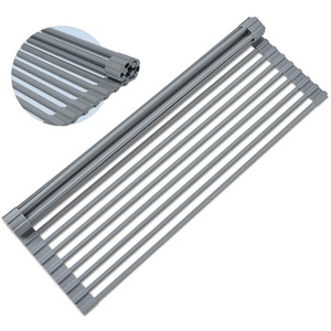 Scolapiatti Pieghevole in Silicone per Cucina, Supporto per Piatti e Ciotole, Facile da Riporre - Product Image 1