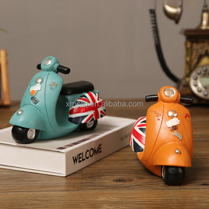 Artesanía de resina <span class=keywords><strong>en</strong></span> forma de motocicleta alcancía decoración del hogar - Product Image 4