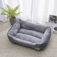 Cama para Perros de Doble Uso, Económica, para Todo Clima, con Diseño de Huellas, de Felpa Suave, Lavable, de Tela Oxford, Cojín, Sofá