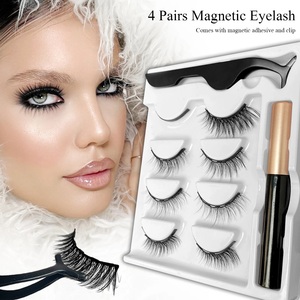 Cils magnétiques très demandés avec kit d'eye-liner, <span class=keywords><strong>faux</strong></span> cils effet naturel, ensemble d'eye-liner liquide magnétique waterproof, marque privée - Product Image 5