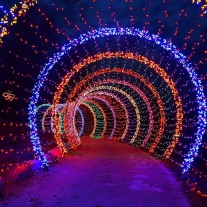 زينة نفق ثلاثية الأبعاد لمدخل الكريسماس في الهواء الطلق، إضاءة على شكل قوس نفقي - Product Image 4