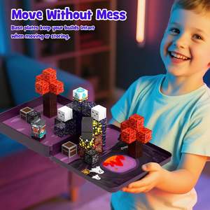 Nouveaux blocs de construction magnétiques de voyage 49 pièces, boîte en plastique, jeux créatifs sensoriels en plein air pour enfants de 3 <span class=keywords><strong>ans</strong></span> et plus, garçons et filles, STEM - Product Image 5