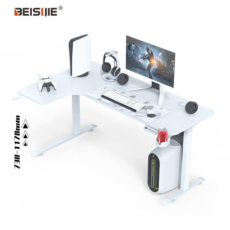 BEISIJIE AL White Adjustable Gaming Desk