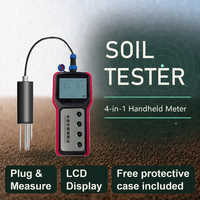 Testeur de sol portable avec enregistrement des données, capteur de température et d'humidité du sol, capteur EC, OEM ODM personnalisé, certifié CE