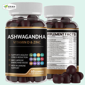 Píldoras de gominolas de magnesio Ashwaganda, cúrcuma, vitamina D, para adultos, soporte de relajación, forma de dosificación, caramelos - Product Image 1