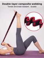 Bande de résistance élastique pour exercices des fascias, des ischio-jambiers et des jambes, sangle d'étirement du pied avec boucle pour entraînement, yoga, physiothérapie, Pilates