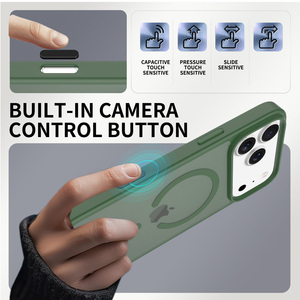 เคสโทรศัพท์มือถือ <span class=keywords><strong>iPhone</strong></span> 17 16 15 14 <span class=keywords><strong>13</strong></span> <span class=keywords><strong>Pro</strong></span> Max รุ่นหรูหรา พร้อมปุ่มควบคุมกล้อง แม่เหล็กดูดติด ป้องกันการกระแทก ดีไซน์ฝ้าแบบใหม่ - Product Image 3