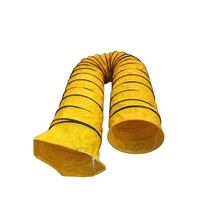 Tuyau spiralé en PVC de couleur orange de 350 mm x 10 m, flexible, pour la ventilation
